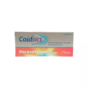 Paracetamol Coldact 500 mg, 20 comprimate, Terapia