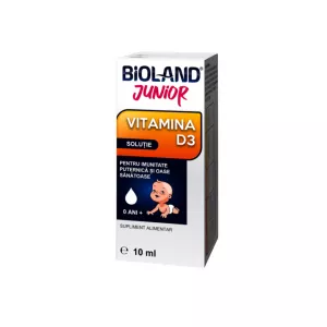 Picaturi solutie orala Vitamina D3 Bioland Junior, 10 ml, Biofarm