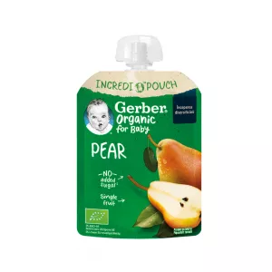 Piure bio de pere, +4 luni, 80 gr, Gerber