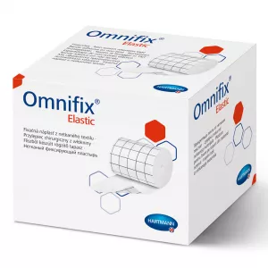 Plasture hipoalergenic autoadeziv, pe suport de material netesut, Omnifix Elastic, 30 cm x 10 m, Hartmann