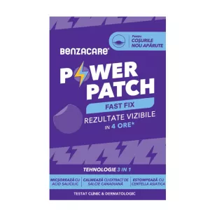 Plasturi anti-acnee Power Patch Fast Fix, 36 bucati, Benzacare
