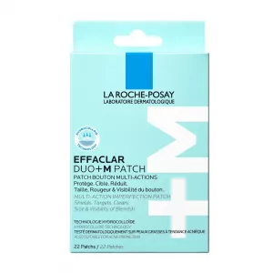 Plasturi anti-eruptii cutanate invizibili si ultra subtiri Effaclar Duo +M Patch, 22 bucati, La Roche-Posay