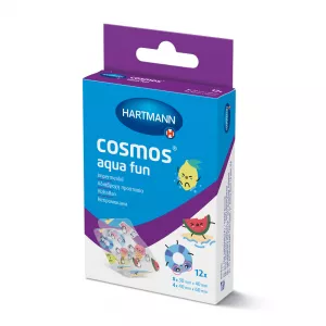 Plasturi rezistenti la apa Aqua Fun Cosmos, 12 bucati, Hartmann