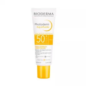 Fluid protectie solara SPF +50 Photoderm Aquafluide, 40 ml, Invisible, Bioderma 