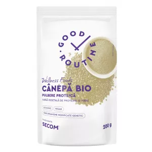 Pulbere proteica Bio de Canepa Good Routine, 200 g, Secom