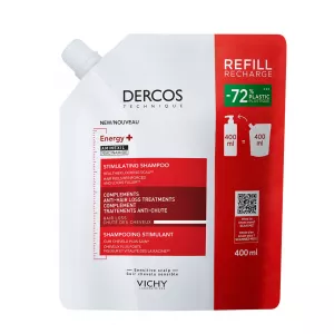 Rezerva eco sampon cu actiune energizanta Dercos Energy+, 400 ml, Vichy