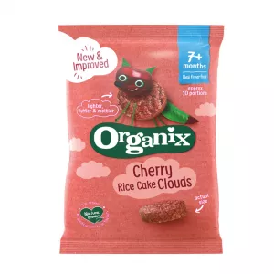 Rondele Bio din orez cu cirese, +7 luni, 40 g, Organix
