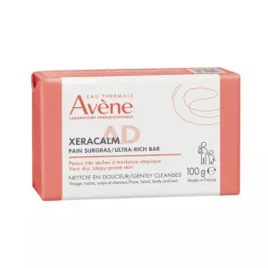 Sapun solid relipidant pentru pielea foarte uscata predispusa la eczema atopica si mancarimi XeraCalm AD, 100 g, Avene