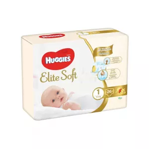 Scutece Elite Soft nr 1, Convi, 3-5 kg, 26 buc, Huggies