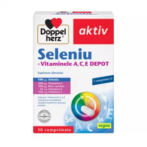Seleniu + Vitamina A + C + E Aktiv, 30 comprimate, Doppelherz