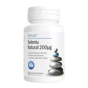 Seleniu natural, 200 mcg, 30 capsule, Alevia