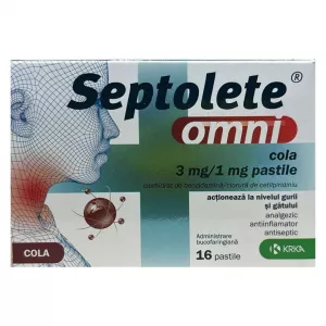 Septolete Omni Cola 3 mg/1 mg, 16 pastile, KRKA