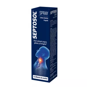 Septosol spray cu albastru de metilen, lichen islandez si propolis, 30 ml, Biofarm
