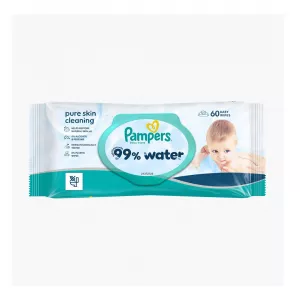 Servetele umede 99% apa cu lotiune usoara, cu capac, 60 bucati, Pampers