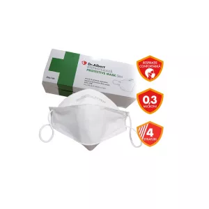 Set 10 Masti de protectie respiratorie, slim, FFP2, Dr. Albert