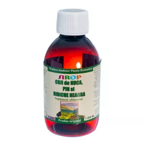 Sirop coji de nuca, pin si ridiche neagra, 200 ml, Elidor
