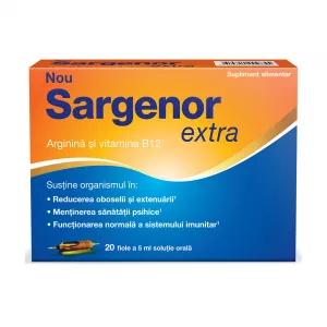 Solutie orala Sargenor Extra, 5 ml x 20 fiole, Meda Pharma