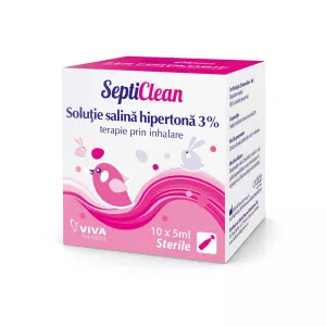 Solutie salina hipertona 3% SeptiClean, 10 x 5 ml, Viva Pharma