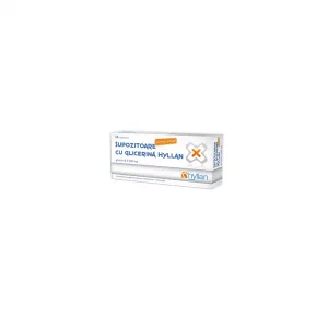 Supozitoare cu glicerina 2500 mg pentru adulti, 12 bucati, Hyllan
