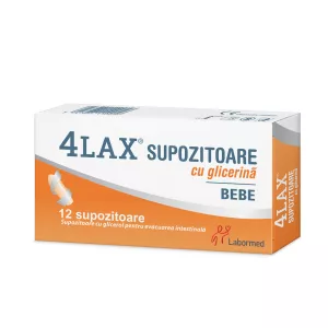 Supozitoare cu glicerina pentru bebelusi 4Lax, 12 bucati, Solacium Pharma