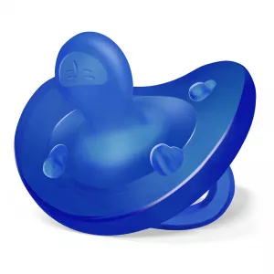 Suzeta anatomica din silicon PhysioSoft, 16-36 luni, Bleu, Chicco