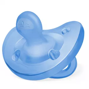 Suzeta anatomica din silicon PhysioSoft, 6-16 luni, Blue, Chicco