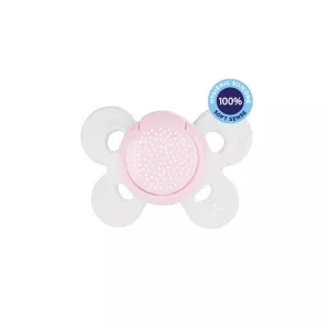 Suzeta silicon Physio Comfort, forma ortodontica, 0-6 luni, roz, Chicco