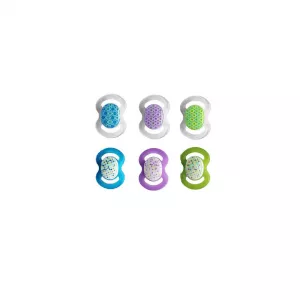 Suzete cu tetina simetrica din silicon Dentistar, talia 3, +18 luni, 2 bucati, 27250, Baby Nova
