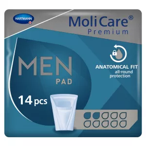 Tampoane MoliCare Premium Men Pad 2 picaturi, 14 bucati, Hartmann