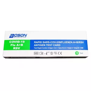 Test Rapid Antigen, Combinat, 4 in 1, Gripa A+B, Covid-19 si RSV, Exsudat Nazofaringian, pentru uz profesional, Boson