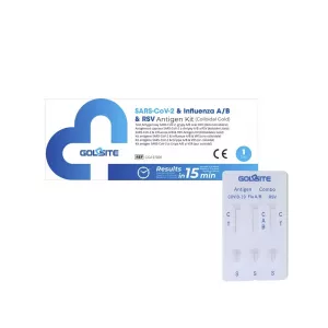 Test Rapid Antigen, Combinat, 4 in 1, Gripa A+B, Covid-19 si RSV, GoldSite, Nazal, pentru Uz Profesional