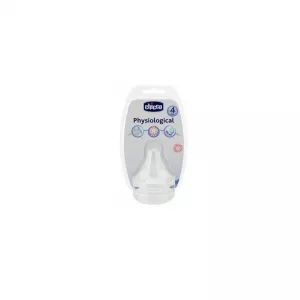 Tetina physiologica silicon cu sistem avansat anti-colici, cu flux rapid, 4 luni, 2 bucati, Chicco