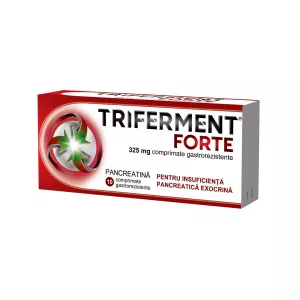 Triferment Forte, 325 mg, 10 comprimate gastrorezistente, Biofarm
