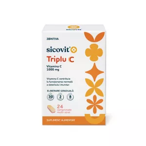 Triplu C Sicovit, 24 comprimate multi-strat, Zentiva