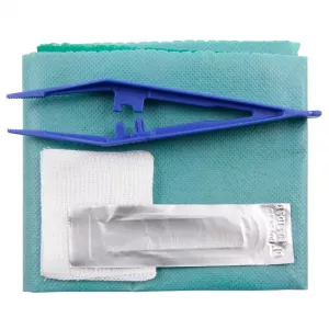 Trusa mica chirurgie suturi sterila, PRIMA, camp operator 50×50 cm, pensa, lama bisturiu, tava compartimentata, Vital Logistic