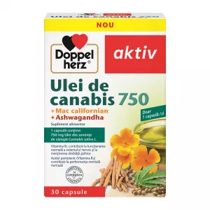 Ulei de Canabis 750 + Mac californian + Ashwagandha, 30 capsule, Doppelherz