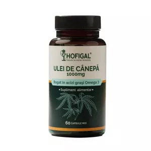 Ulei de canepa, 1000 mg, 60 capsule moi, Hofigal