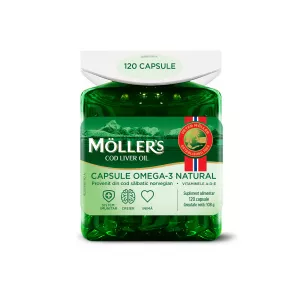 Ulei de ficat de cod, 120 capsule, Moller's