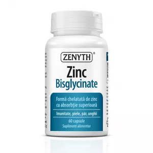 Zinc Bisglicinat, 60 capsule, Zenyth