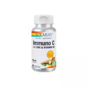 Zinc si Vitamina D3 Immuno C Solaray, 30 capsule, Secom