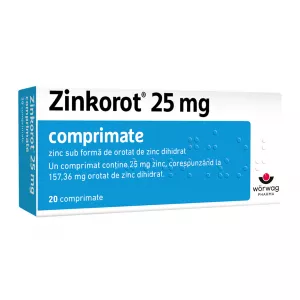 Zinkorot, 25 mg, 20 comprimate, Worwag