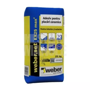 ADEZIV EX 25 GRESIE/FAIANTA ALB INT EXT 25KG 500862025 WEBER