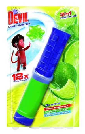 ODORIZANT WC POINT 3IN1 LIME TWISTER DR.DEVIL 75ML # 12 buc