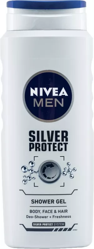 NIVEA FOR MEN GEL DE DUS SILVER PROTECT 500ML-80815 # 12 buc