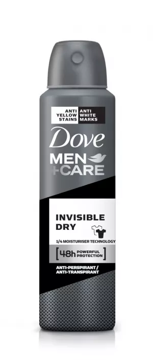 DEO SPRAY DOVE FOR MEN INVISIBLE DRY 150ML # 6 buc