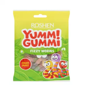 BOMBOANE GUMATE YUMMI GUMI FIZZY WORMS ROSHEN 70G