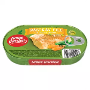 CONSERVA PASTRAV FILE IN ULEI CU LEGUME HOME GARDEN 170G