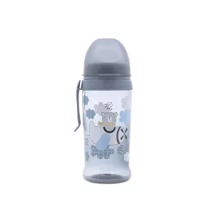 Biberon anticurgere, cu clips si tetina lata, protejeaza gingiile, 6 luni+, 360 ml, My Friend, Cameo Blue