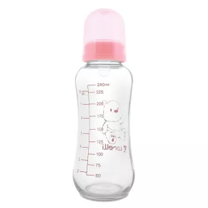 Biberon din sticla 240 ml, Blush Pink