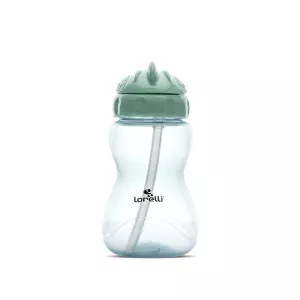 Biberon sport, cu pai moale si flexibil, capac de protectie rotativ, 275 ml, Green Blue